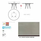 Varaschin Link mesa de jardim redonda contemporânea, H 75 cm Viadurini