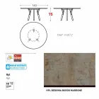 Varaschin Link mesa de jardim redonda contemporânea, H 75 cm Viadurini