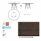 Varaschin Link mesa de jardim redonda contemporânea, H 75 cm Viadurini