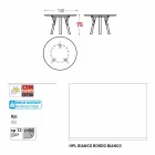 Varaschin Link mesa de jardim redonda contemporânea, H 75 cm Viadurini