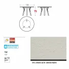 Varaschin Link mesa de jardim redonda contemporânea, H 75 cm Viadurini