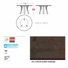 Varaschin Link mesa de jardim redonda contemporânea, H 75 cm Viadurini