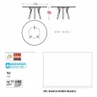 Varaschin Link mesa de jardim redonda contemporânea, H 75 cm Viadurini