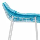 Banqueta Varaschin Summer Outdoor em aço e tecido Viadurini