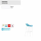 Banqueta Varaschin Summer Outdoor em aço e tecido Viadurini