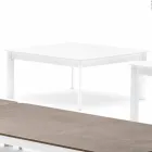 Varaschin System design mesa de centro exterior em alumínio pintado Viadurini