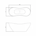 Design moderno banheira autônoma feita na Itália Ragusa Viadurini