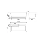 Banheira autônoma branca em superfície sólida fabricada na Itália - Cleopatra Viadurini