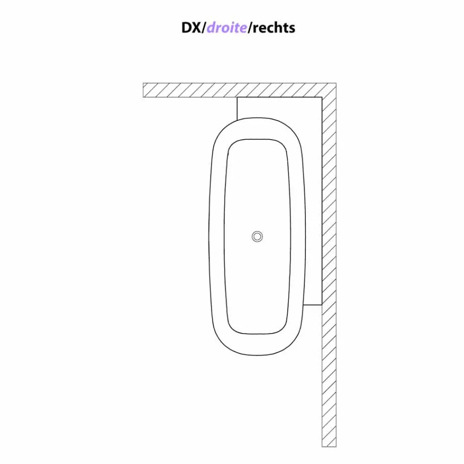 Banheira autônoma de design moderno em branco - Lipperiavas1 Viadurini