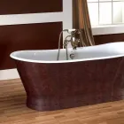 Couro Elsie da tampa do ferro fundido da banheira Viadurini