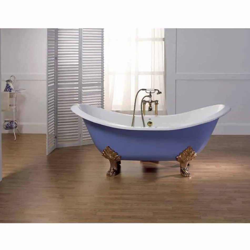 Banho vitrificado e pintado pernas de ferro fundido Lane Viadurini