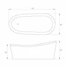 Banheira de resina autônoma de design moderno feita na Itália, Furtei Viadurini