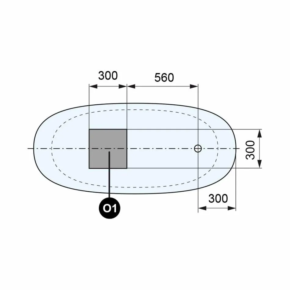 Banheira ereta livre, superfície contínua do projeto lustrosa / matte - véu Viadurini