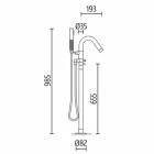 Banheira ereta livre, superfície contínua do projeto lustrosa / matte - véu Viadurini