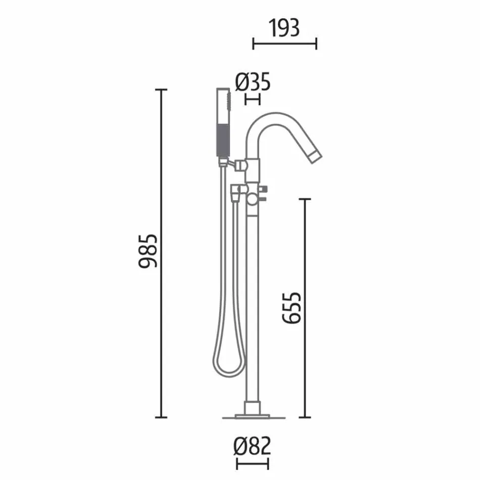 Banheira ereta livre, superfície contínua do projeto lustrosa / matte - véu Viadurini