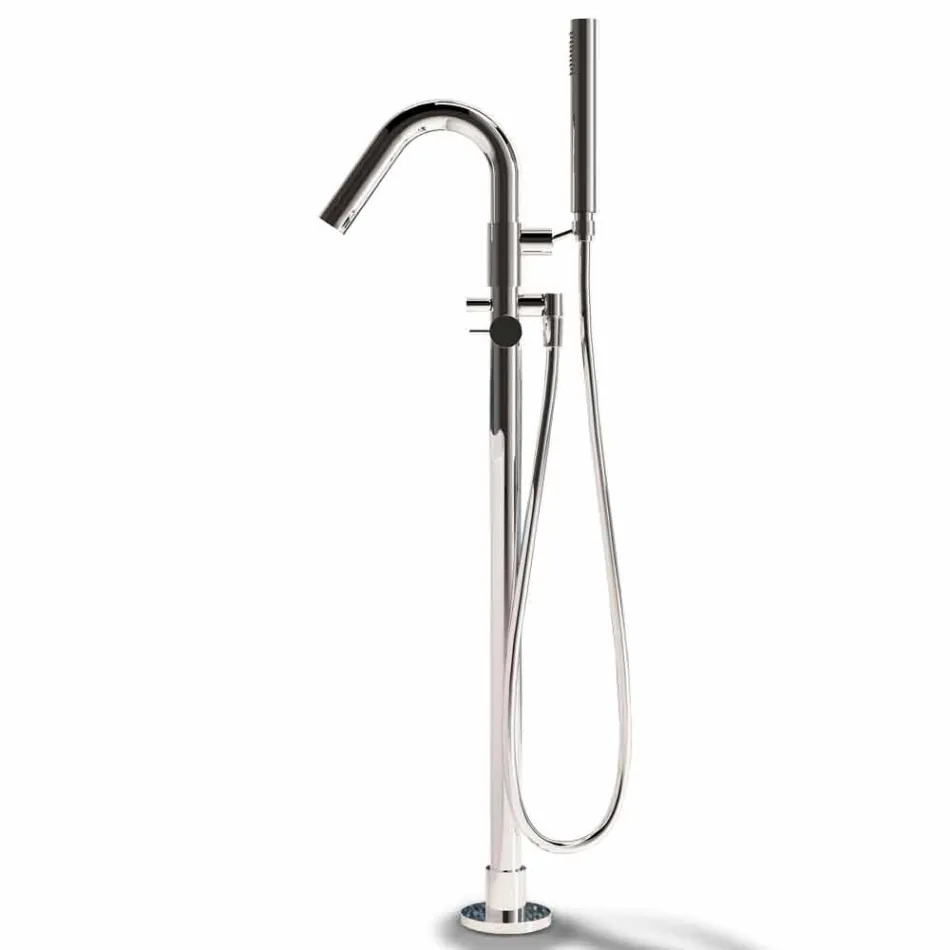 Banheira de pé livre, fabricada na Itália, em Solid Surface - Flow Viadurini