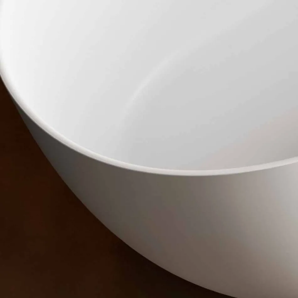 Banheira de pé livre, fabricada na Itália, em Solid Surface - Flow Viadurini