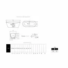 Banheira autoportante em aço fundido externamente Sharon Viadurini