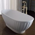 Banheira de superfície sólida com exterior branco fosco fabricada na Itália - Ross