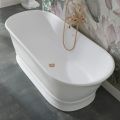 Banheira de superfície sólida com estouro integrado fabricada na Itália - Aurelio