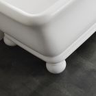 Banheira retangular de superfície sólida com cantos macios fabricada na Itália - Fulvio Viadurini