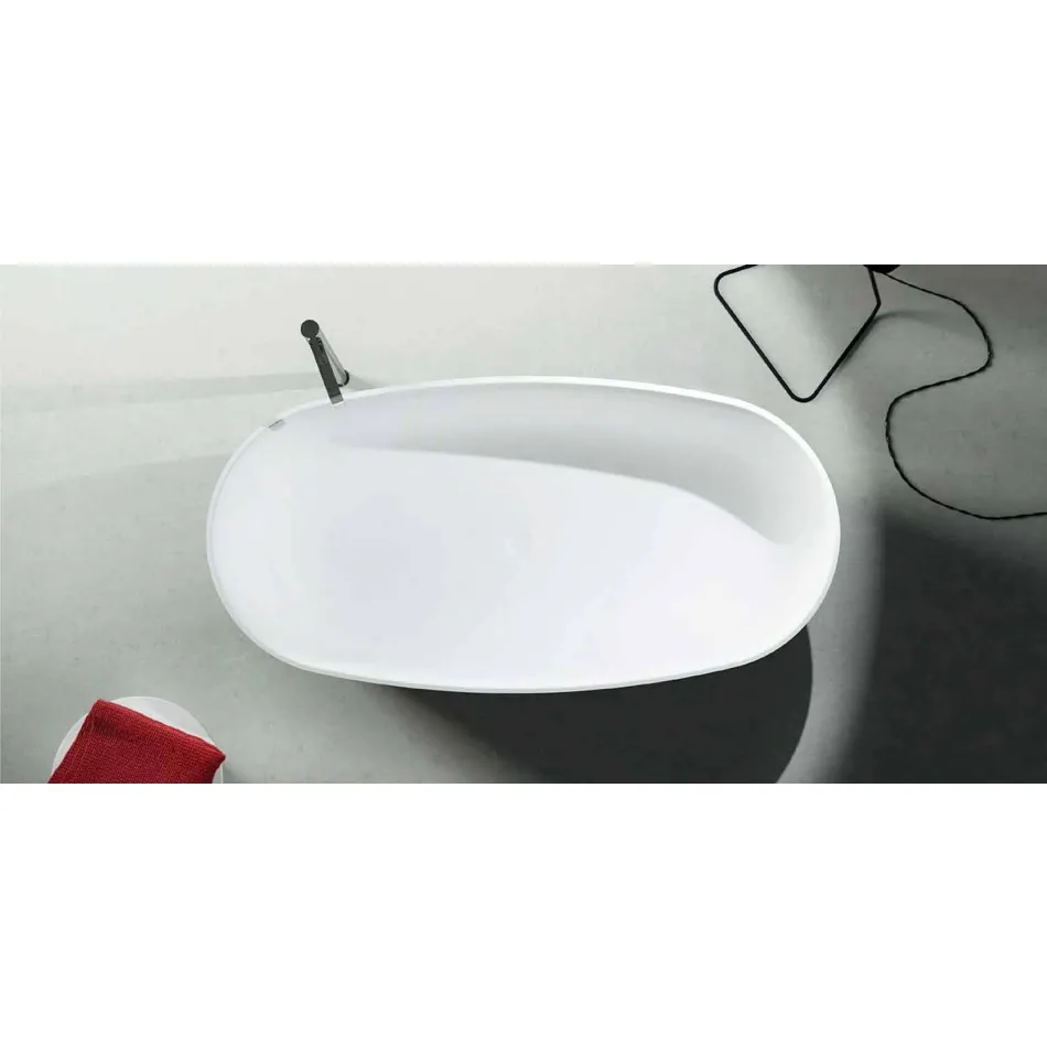 Banheira de design monobloco autoportante produzida na Itália, Dongo Viadurini