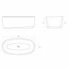 Banheira de design monobloco autoportante produzida na Itália, Dongo Viadurini