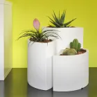 Vasos Modulares em Polietileno Colorido Made in Italy 3 Peças - Flowes Viadurini