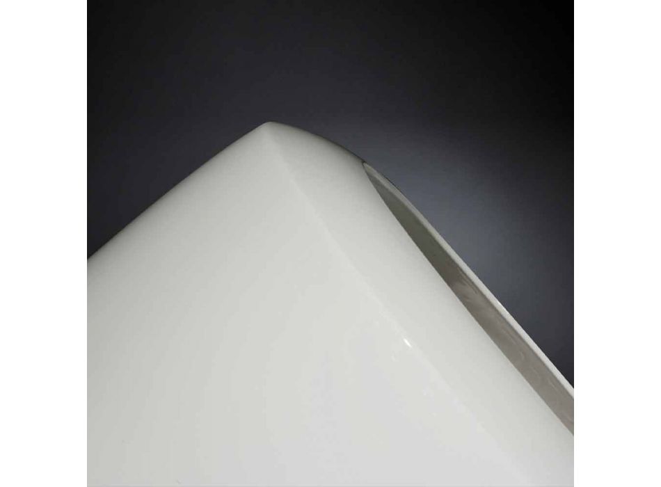 Vaso Artisan em Cerâmica Branca Matt Fabricado na Itália - Capuano Viadurini