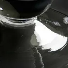 Vaso alto para interior em vidro branco e transparente feito na Itália - Clodino Viadurini