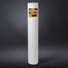 Vaso alto em cerâmica branca com detalhes coloridos made in Italy - Monte Viadurini