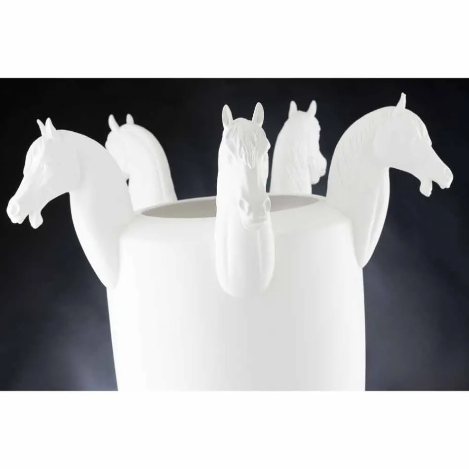 Vaso alto para interior em cerâmica branca ou ouro brilhante feito na Itália - Jacky Viadurini