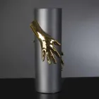 Vaso de cerâmica alto para interior feito à mão na Itália - Monte Viadurini