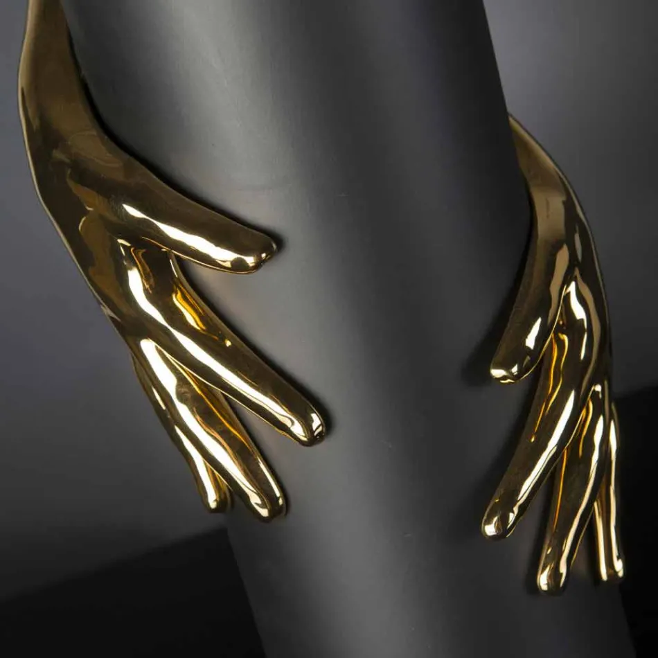 Vaso de cerâmica alto para interior feito à mão na Itália - Monte Viadurini