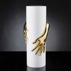 Vaso de cerâmica alto para interior feito à mão na Itália - Monte Viadurini