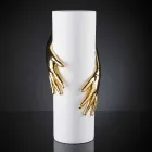 Vaso de cerâmica alto para interior feito à mão na Itália - Monte Viadurini