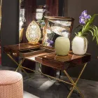 Vaso artesanal de vidro brilhante branco ou cinza feito na Itália - Malindi Viadurini