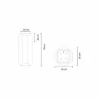 Vaso Branco para Interior ou Exterior em Plástico de 3 Tamanhos - Gem by Myyour Viadurini