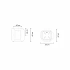 Vaso Branco para Interior ou Exterior em Plástico de 3 Tamanhos - Gem by Myyour Viadurini