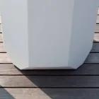 Vaso Branco para Interior ou Exterior em Plástico de 3 Tamanhos - Gem by Myyour Viadurini