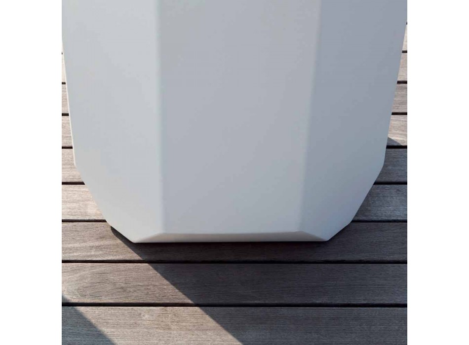 Vaso Branco para Interior ou Exterior em Plástico de 3 Tamanhos - Gem by Myyour Viadurini