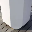 Vaso Branco para Interior ou Exterior em Plástico de 3 Tamanhos - Gem by Myyour Viadurini