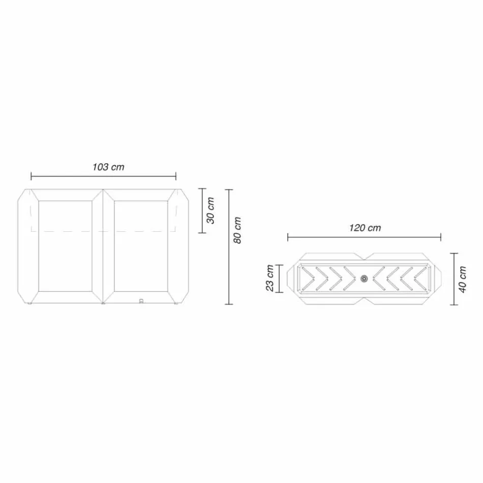 Vaso Branco para Interior ou Exterior em Plástico de 3 Tamanhos - Gem by Myyour Viadurini