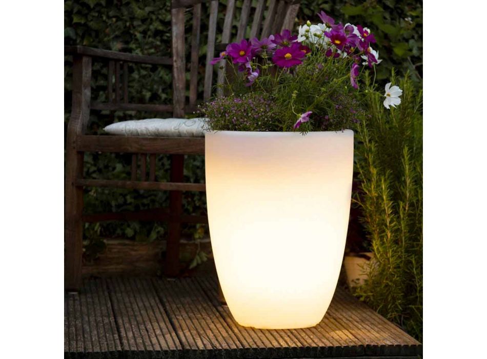 Vaso com Iluminação Led ou Solar Design Moderno de Vários Tamanhos - Svasostar Viadurini