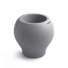 Vaso para exterior em vários acabamentos e tamanhos, em polietileno, fabricado na Itália - Loto Viadurini