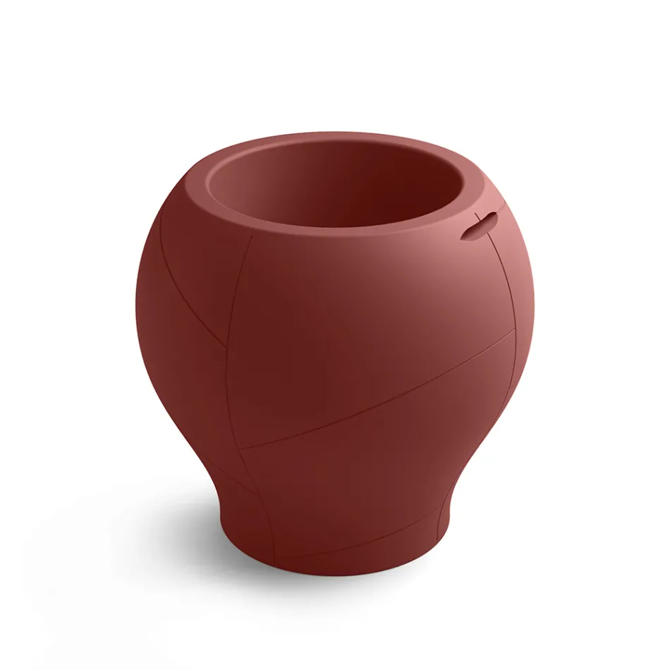 Vaso para exterior em vários acabamentos e tamanhos, em polietileno, fabricado na Itália - Loto Viadurini