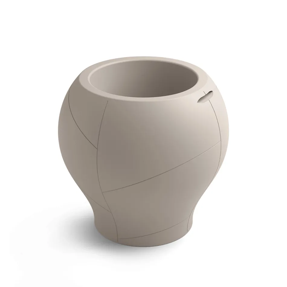 Vaso para exterior em vários acabamentos e tamanhos, em polietileno, fabricado na Itália - Loto Viadurini