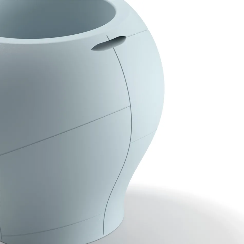 Vaso para exterior em vários acabamentos e tamanhos, em polietileno, fabricado na Itália - Loto Viadurini