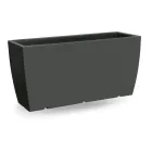 Vaso de exterior retangular em polietileno fabricado na Itália - Albarone Viadurini