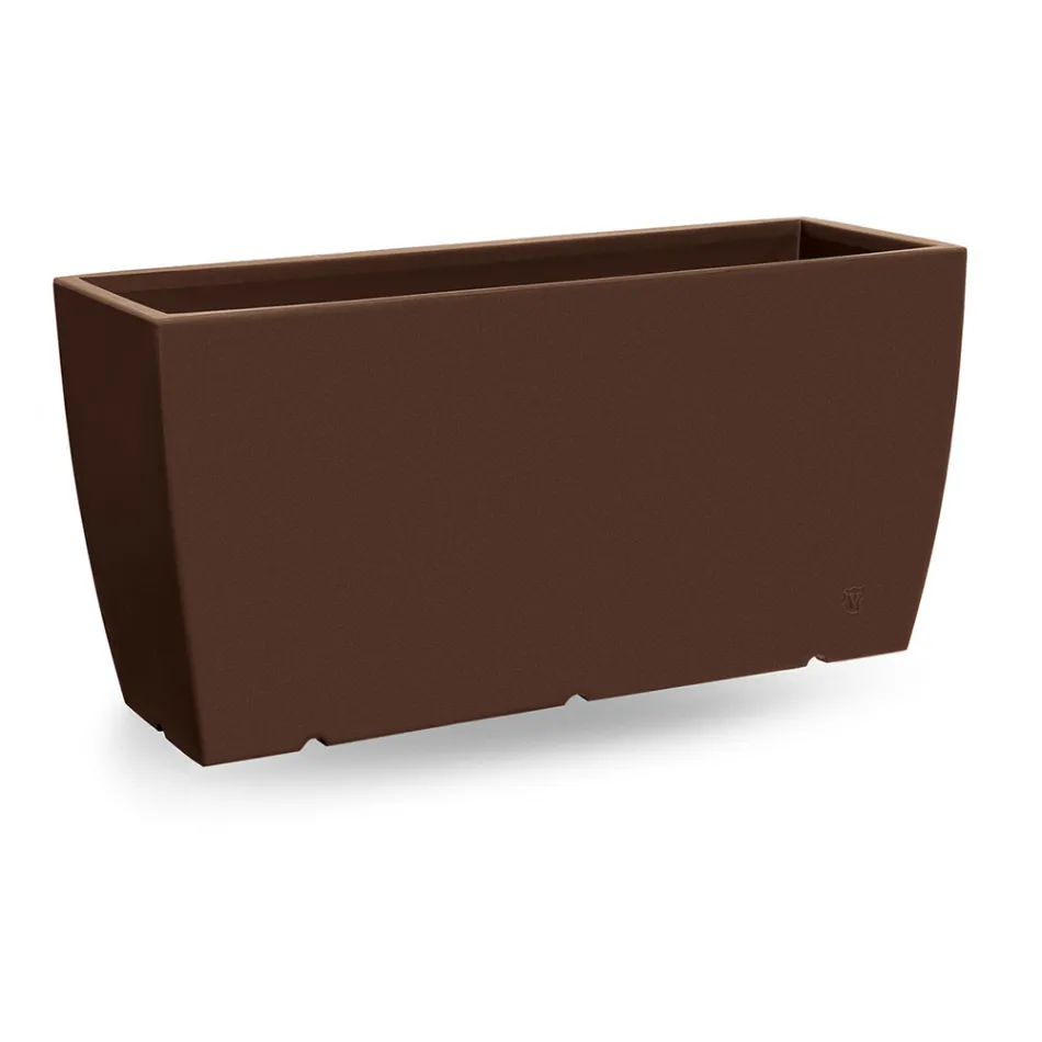 Vaso de exterior retangular em polietileno fabricado na Itália - Albarone Viadurini